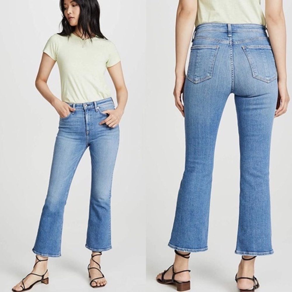 • Rag & Bone • Nina High Rise Ankle Flare Jeans Gravel